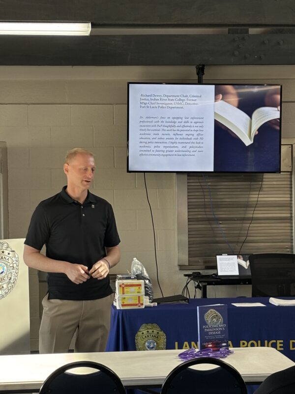Policing and Parkinson’s Disease presentation at the Lantana Police Department