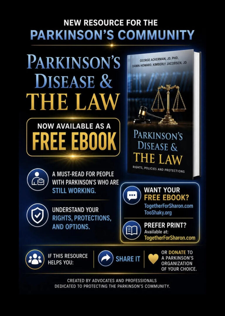 Parkinson’s Disease & The Law is now available as a FREE eBook