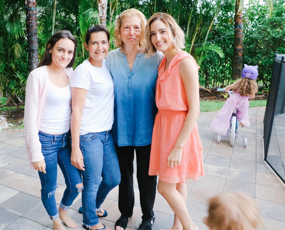 Sharon with her family